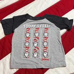 Cat in the hat Jumping Beans Gray and Black Dr. Seuss T-Shirt